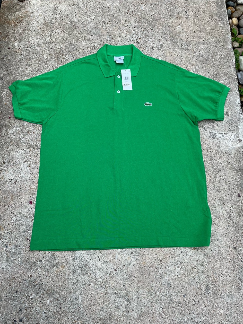 Lacoste Men's Bright Green Polo Shirt with Crocodile Logo